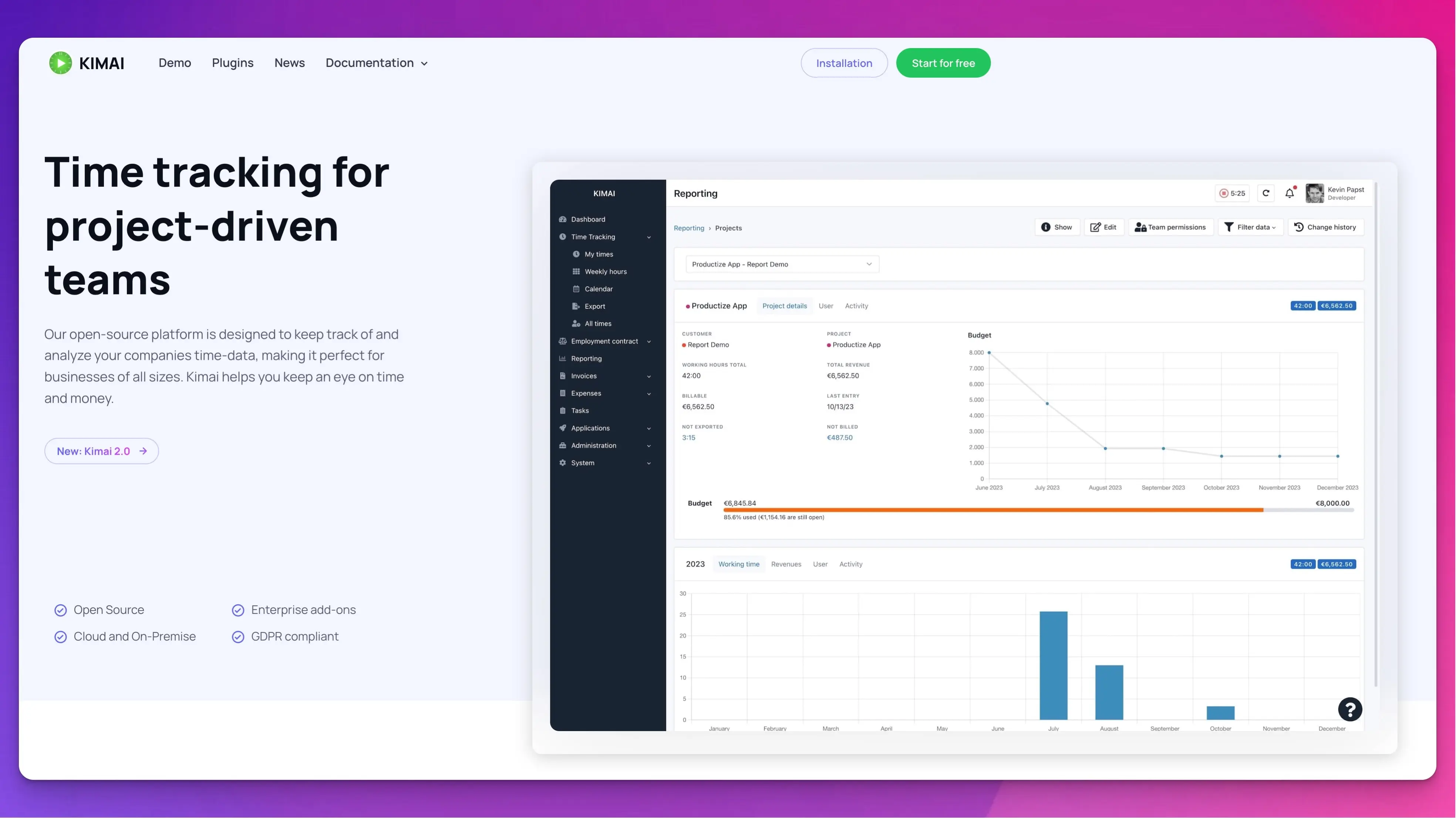 VSCode VSCodium Kimai